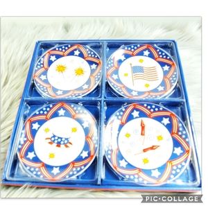 Patriotic Decorative Plates Set of 4